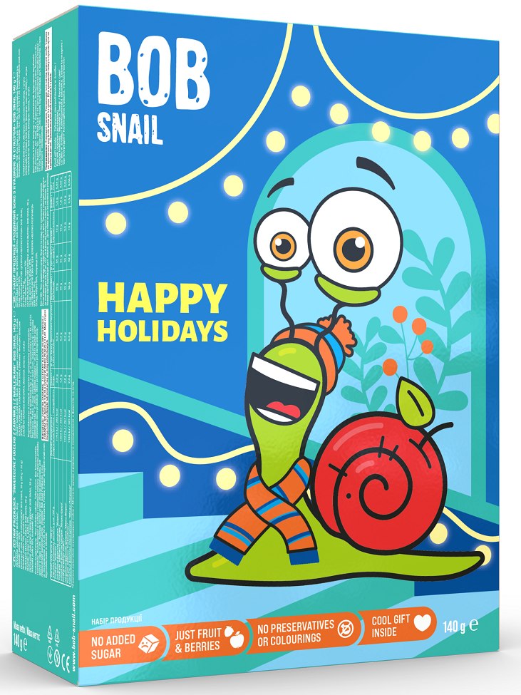 ZESTAW ŚWIĄTECZNY – PRZEKĄSKI OWOCOWE Z ZABAWKĄ I NAKLEJKĄ BEZ DODATKU CUKRÓW BEZGLUTENOWE 140 g – BOB SNAIL (PRODUKT SEZONOWY) ZESTAW ŚWIĄTECZNY – PRZEKĄSKI OWOCOWE Z ZABAWKĄ I NAKLEJKĄ BEZ DODATKU CUKRÓW BEZGLUTENOWE 140 g – BOB SNAIL (PRODUKT SEZONOWY)