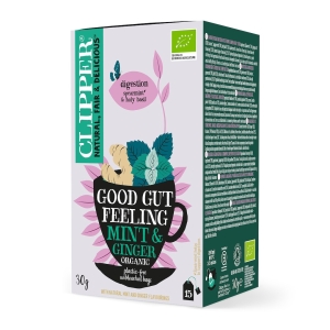 HERBATKA IMBIROWO – MIĘTOWA NA TRAWIENIE (GOOD GUT FEELING) BIO (15 x 2 g) 30 g – CLIPPER