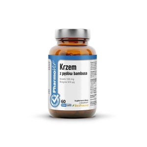 KRZEM ORGANICZNY Z PĘDÓW BAMBUSA Z BIOTYNĄ BEZGLUTENOWY 60 KAPSUŁEK – PHARMOVIT (CLEAN LABEL)
