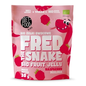 ŻELKI MALINA BEZ ŻELATYNY BIO 30 g – DIET-FOOD (FRED THE SNAKE)
