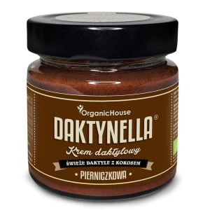 KREM KOKOS – DAKTYLE MEDJOOL – PIERNICZKOWY BEZGLUTENOWY BIO 190 g – ORGANICHOUSE (DAKTYNELLA) (PRODUKT SEZONOWY)
