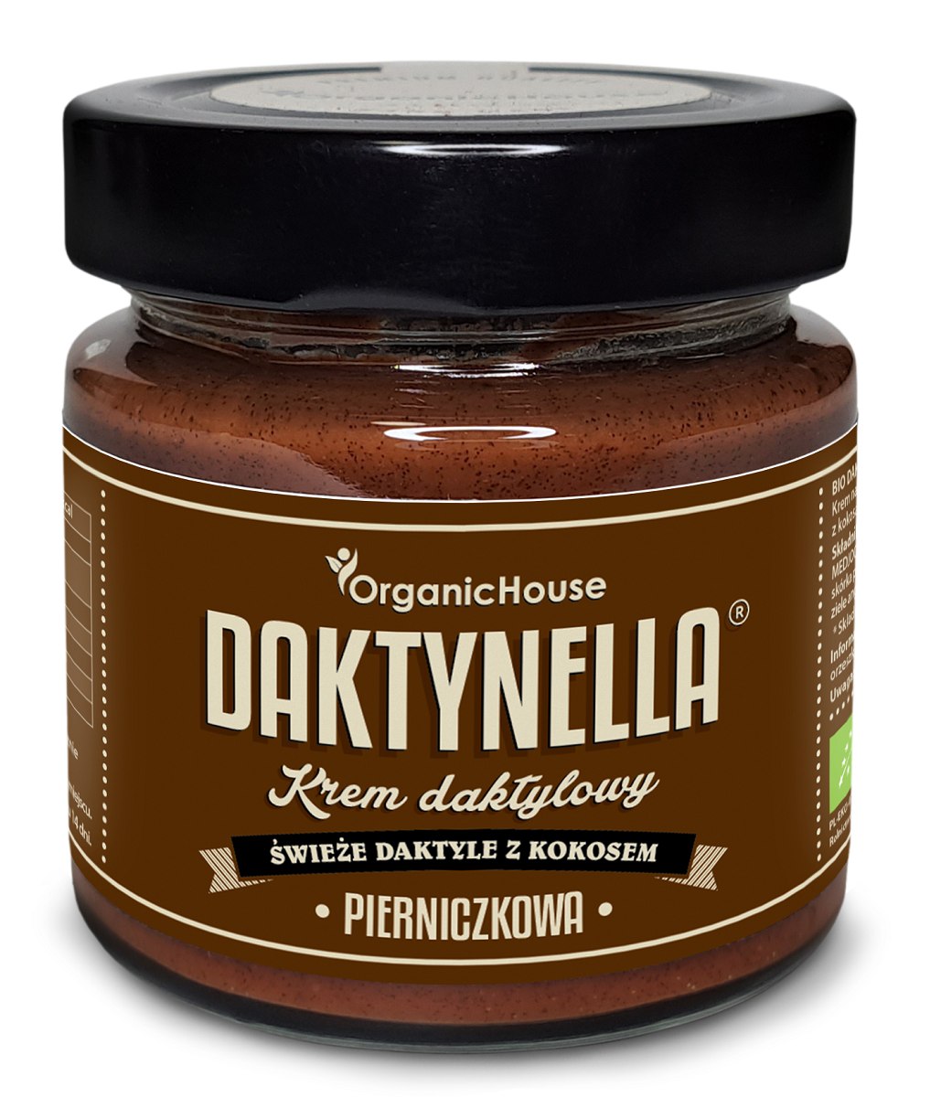 KREM KOKOS – DAKTYLE MEDJOOL – PIERNICZKOWY BEZGLUTENOWY BIO 190 g – ORGANICHOUSE (DAKTYNELLA) (PRODUKT SEZONOWY) KREM KOKOS – DAKTYLE MEDJOOL – PIERNICZKOWY BEZGLUTENOWY BIO 190 g – ORGANICHOUSE (DAKTYNELLA) (PRODUKT SEZONOWY)