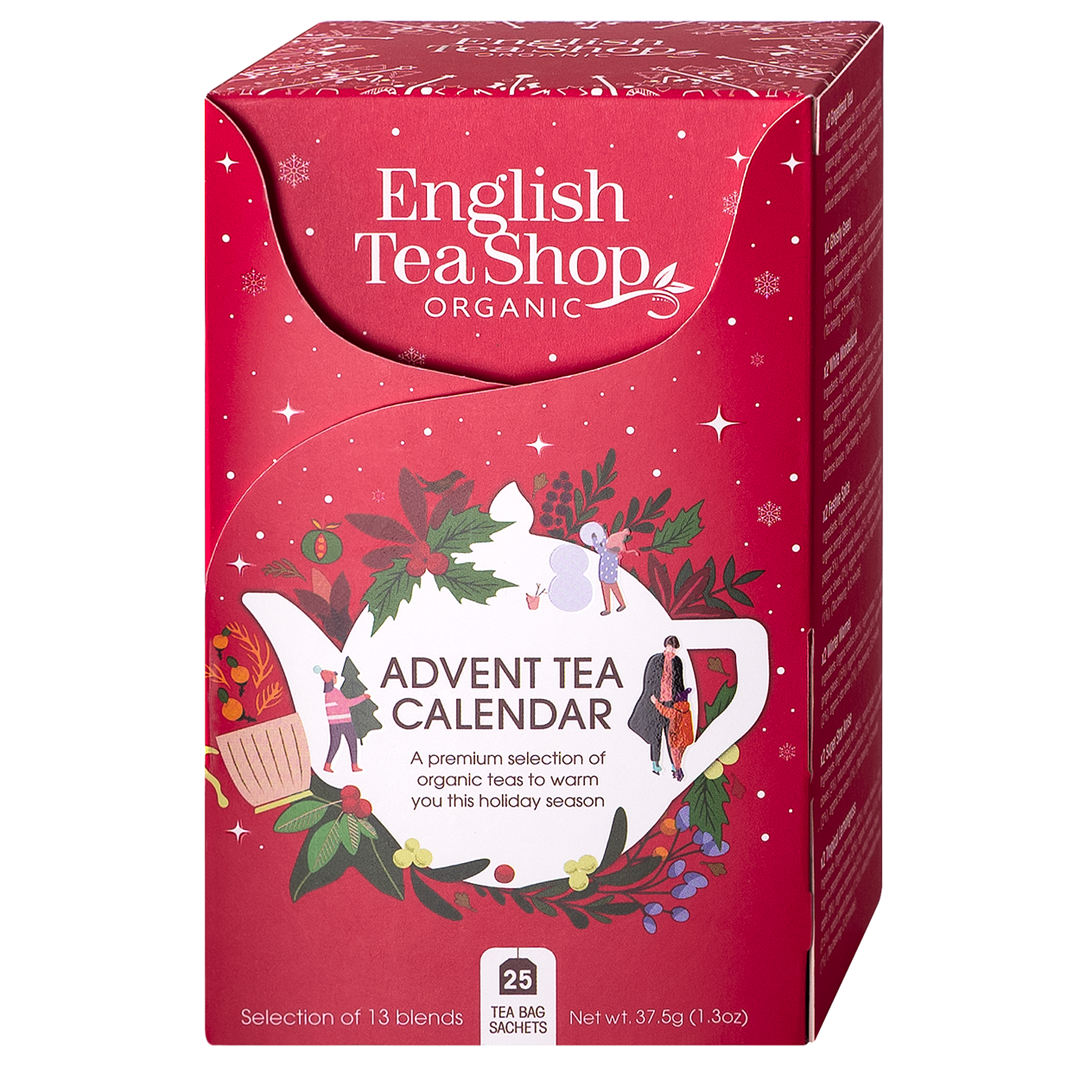 KALENDARZ ADWENTOWY CZERWONY (HERBATY I HERBATKI) BIO (13 SMAKÓW) (25 x 1,5 g) 37,5 g ENGLISH TEA SHOP ORGANIC (PRODUKT SEZONOWY) KALENDARZ ADWENTOWY CZERWONY (HERBATY I HERBATKI) BIO (13 SMAKÓW) (25 x 1,5 g) 37,5 g ENGLISH TEA SHOP ORGANIC (PRODUKT SEZONOWY)