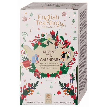 KALENDARZ ADWENTOWY BIAŁY (HERBATY I HERBATKI) BIO (13 SMAKÓW) (25 x 1,5 g) 37,5 g – ENGLISH TEA SHOP ORGANIC (PRODUKT SEZONOWY) KALENDARZ ADWENTOWY BIAŁY (HERBATY I HERBATKI) BIO (13 SMAKÓW) (25 x 1,5 g) 37,5 g – ENGLISH TEA SHOP ORGANIC (PRODUKT SEZONOWY)