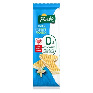 WAFELKI Z KREMEM O SMAKU WANILIOWYM BEZ DODATKU CUKRÓW 150 g – FLORBU